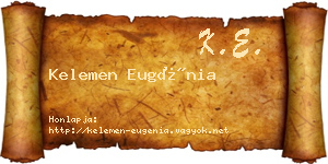 Kelemen Eugénia névjegykártya